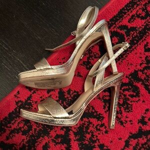 Elegant Gold High Heel Sandals